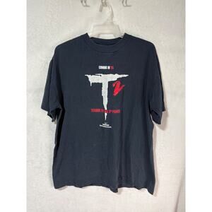 Vintage Kentucky Kingdom T2 Roller Coaster Single Stitch Black Shirt Size XXL